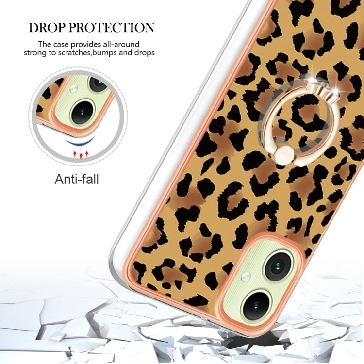 For Samsung Galaxy A06 4G Electroplating Dual-side IMD Phone Case with Ring Holder