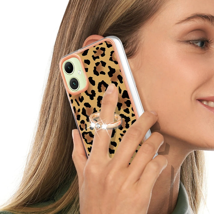 For Samsung Galaxy A06 4G Electroplating Dual-side IMD Phone Case with Ring Holder