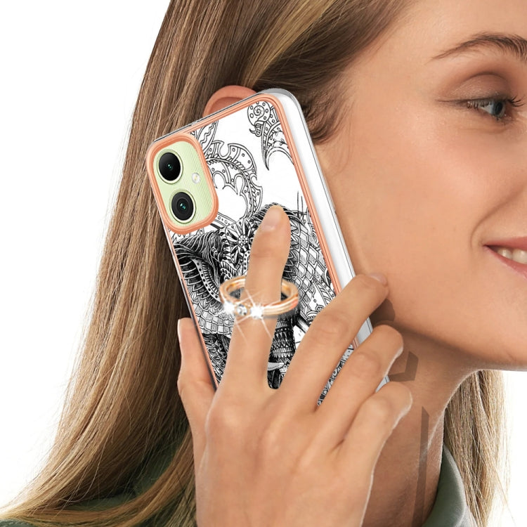 For Samsung Galaxy A06 4G Electroplating Dual-side IMD Phone Case with Ring Holder