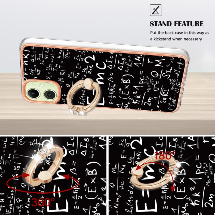 For Samsung Galaxy A06 4G Electroplating Dual-side IMD Phone Case with Ring Holder