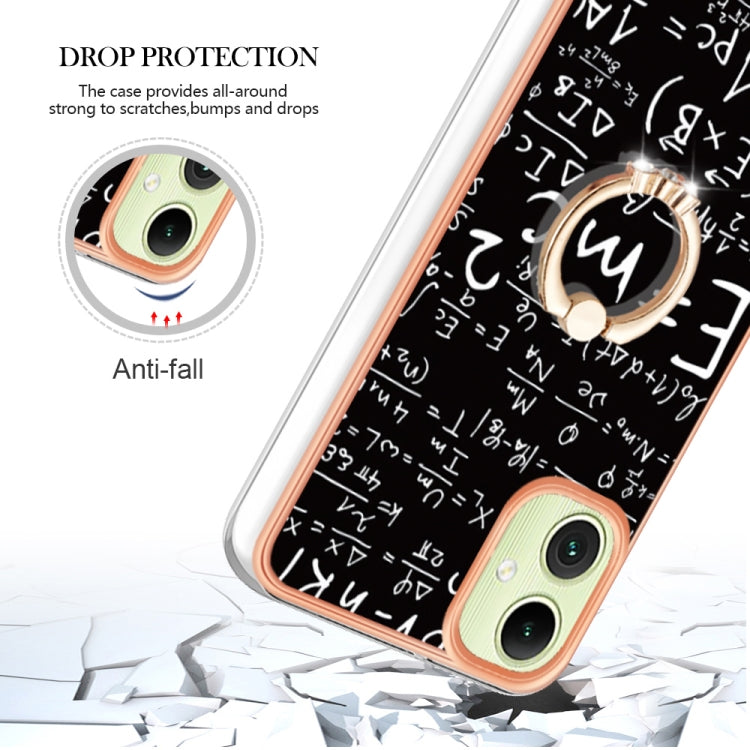 For Samsung Galaxy A06 4G Electroplating Dual-side IMD Phone Case with Ring Holder