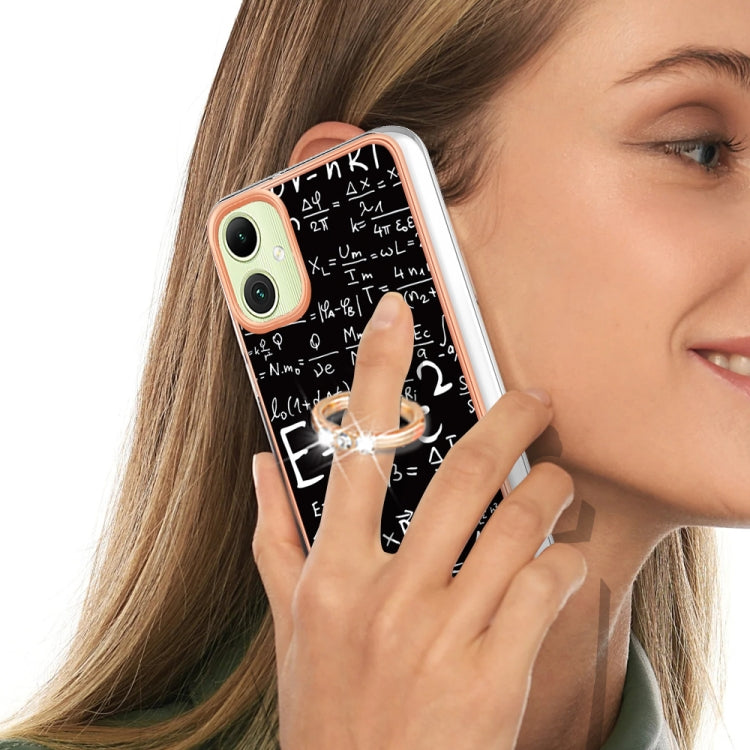 For Samsung Galaxy A06 4G Electroplating Dual-side IMD Phone Case with Ring Holder