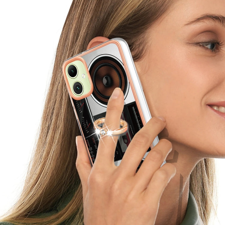 For Samsung Galaxy A06 4G Electroplating Dual-side IMD Phone Case with Ring Holder