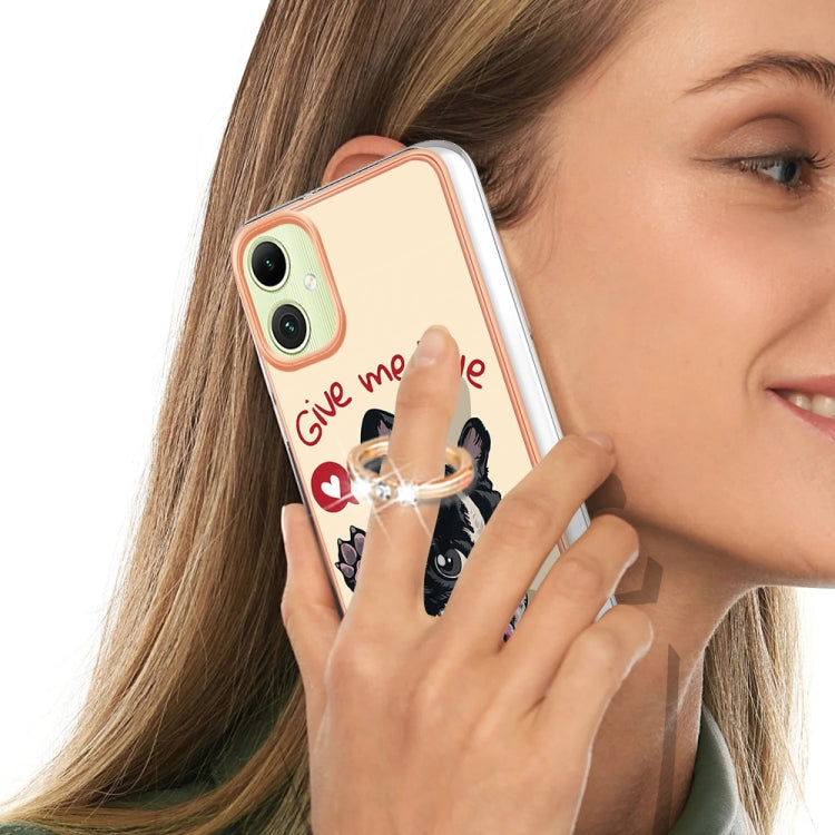 For Samsung Galaxy A06 4G Electroplating Dual-side IMD Phone Case with Ring Holder