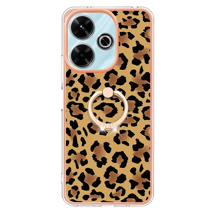 For Redmi 13 4G Electroplating Dual-side IMD Phone Case with Ring Holder