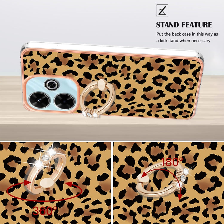 For Redmi 13 4G Electroplating Dual-side IMD Phone Case with Ring Holder