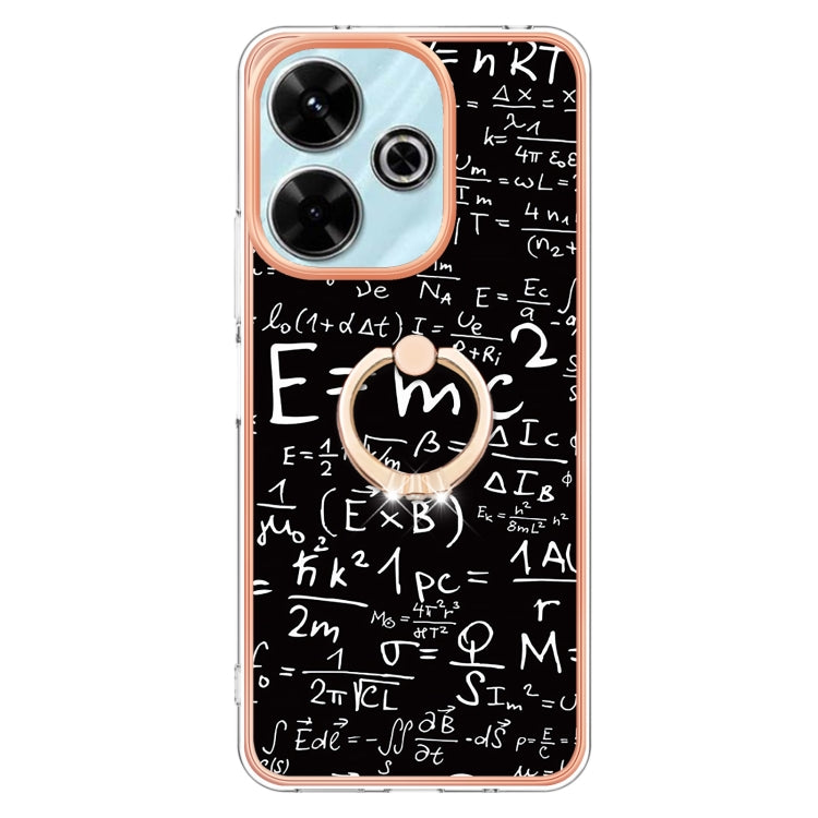 For Redmi 13 4G Electroplating Dual-side IMD Phone Case with Ring Holder
