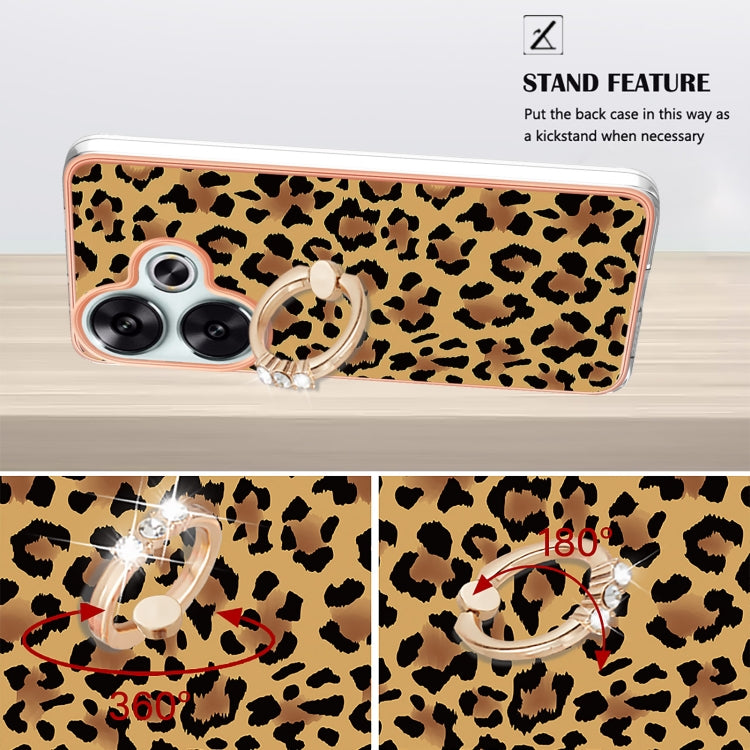 For Xiaomi Poco F6 5G Electroplating Dual-side IMD Phone Case with Ring Holder