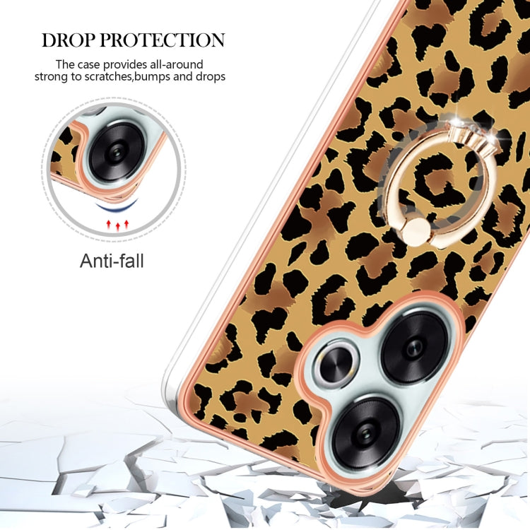 For Xiaomi Poco F6 5G Electroplating Dual-side IMD Phone Case with Ring Holder