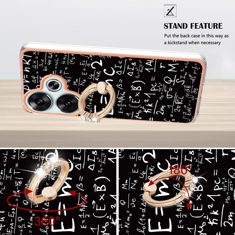 For Xiaomi Poco F6 5G Electroplating Dual-side IMD Phone Case with Ring Holder