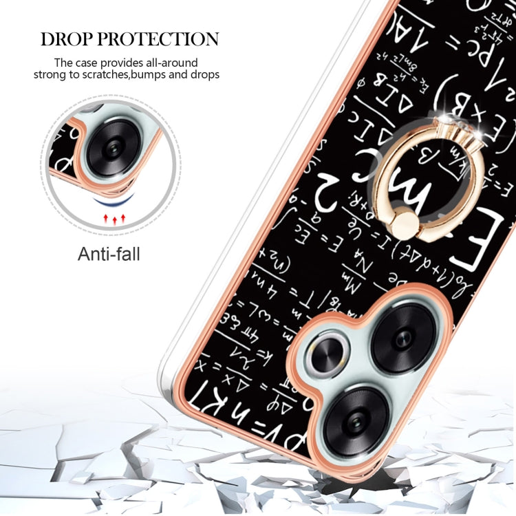For Xiaomi Poco F6 5G Electroplating Dual-side IMD Phone Case with Ring Holder