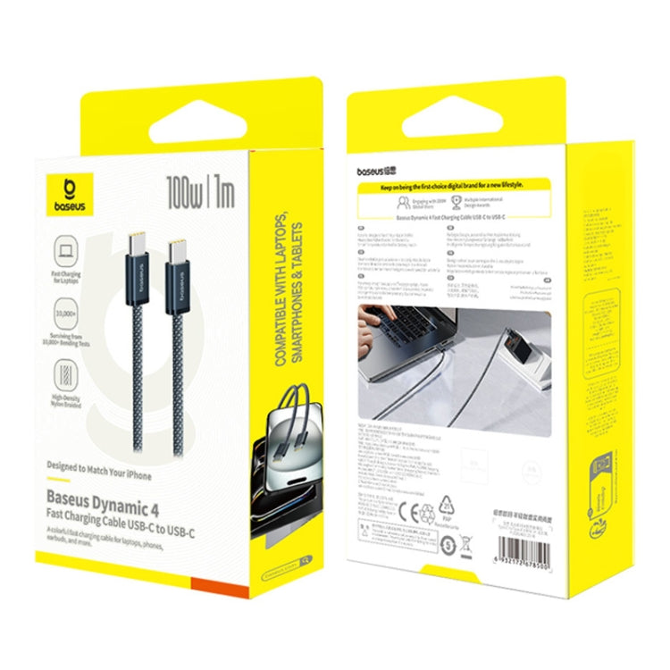 Baseus Smart Series 4 100W Type-C to Type-C Fast Charging Data Cable, Length: 1m - Black