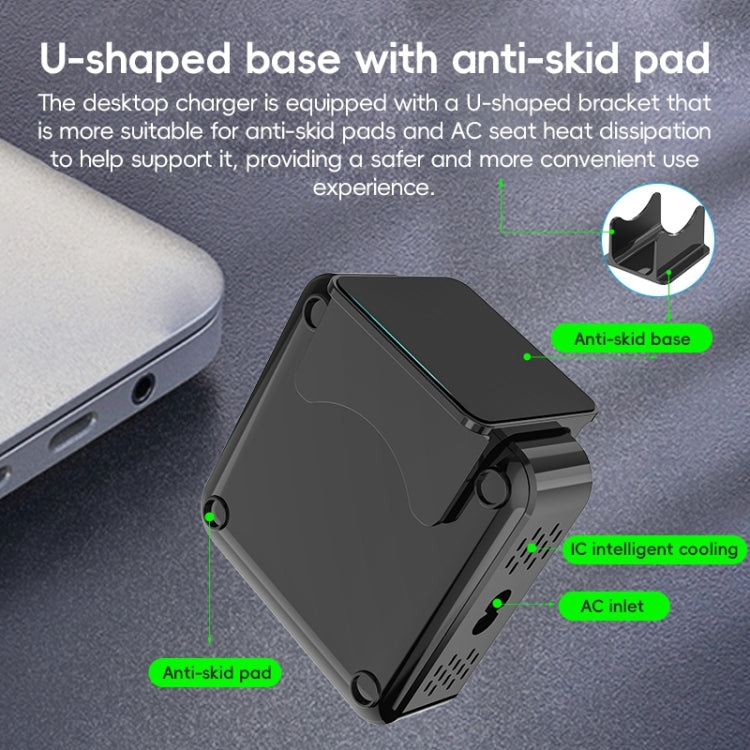 240W GaN 6-Ports USB-C / Type-C Multi Sharing Desktop Charger, Plug:UK Plug - Grey