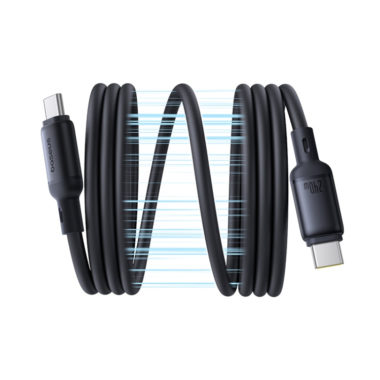 Baseus PicoGo Series 240W Type-C to Type-C Magnetic Liquid Silicone Fast Charging Data Cable, Length: 1m