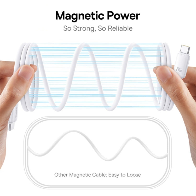 Baseus PicoGo Series 240W Type-C to Type-C Magnetic Liquid Silicone Fast Charging Data Cable, Length: 1m