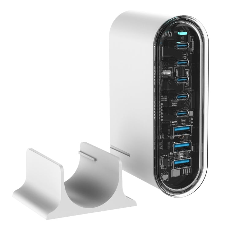 268W GaN 5 Type-C 3 USB Multi Ports Sharing Desktop Charger, Plug:EU Plug