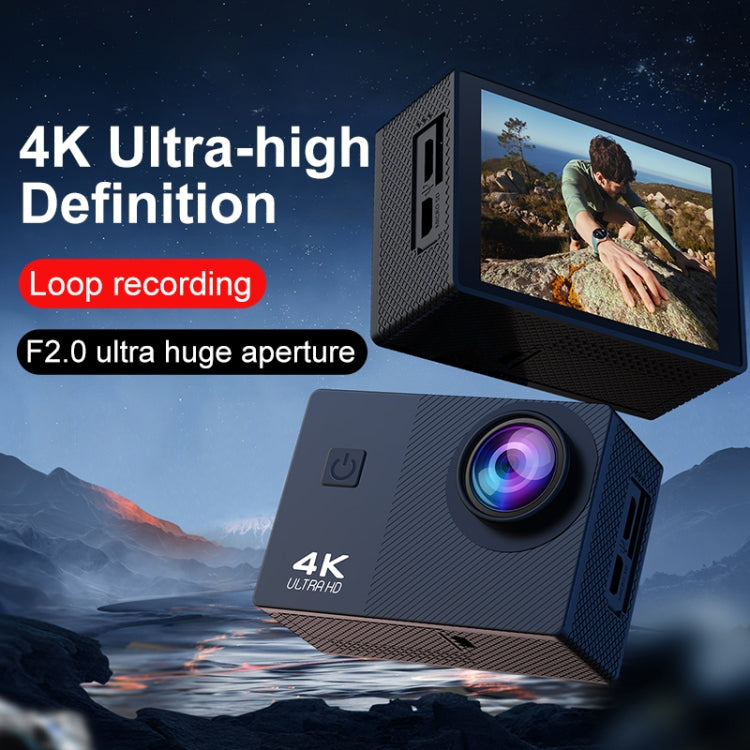 I5-359 2.0 inch IPS HD Screen Wide Angle Action Camera - Black