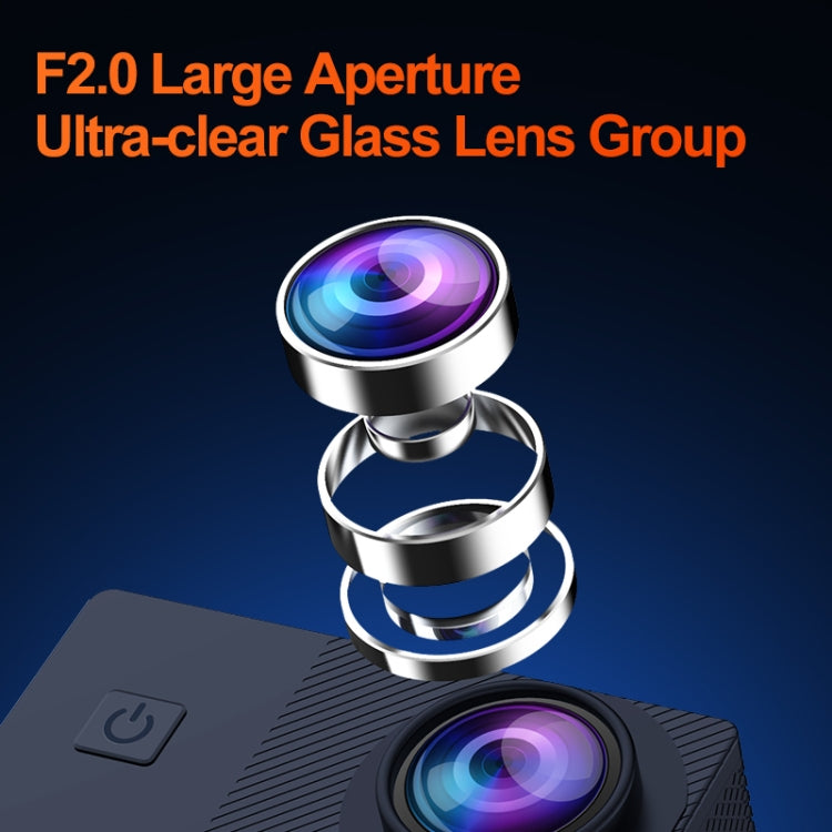 I5-359 2.0 inch IPS HD Screen Wide Angle Action Camera - Black