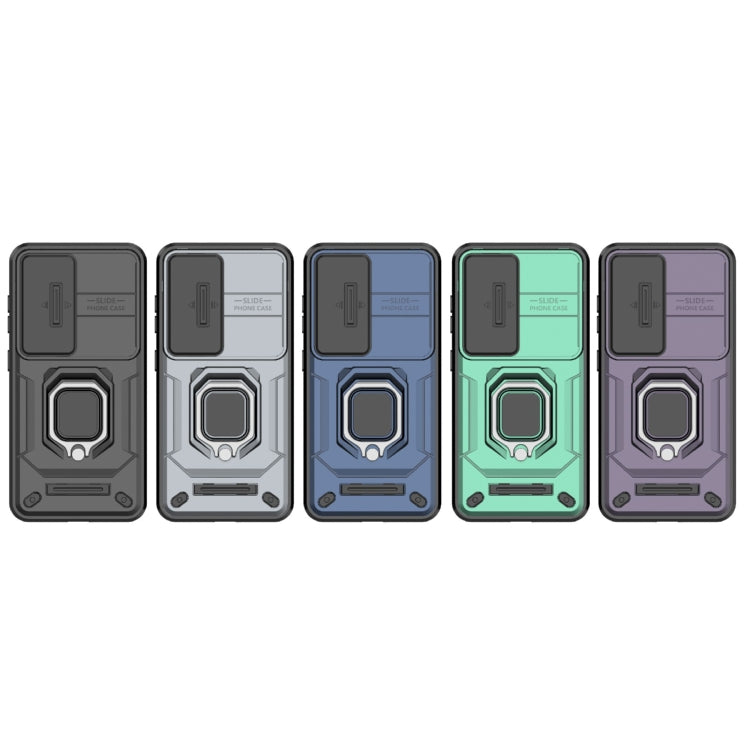 For Samsung Galaxy S25 5G Sliding Camshield TPU + PC Shockproof Phone Case with Holder