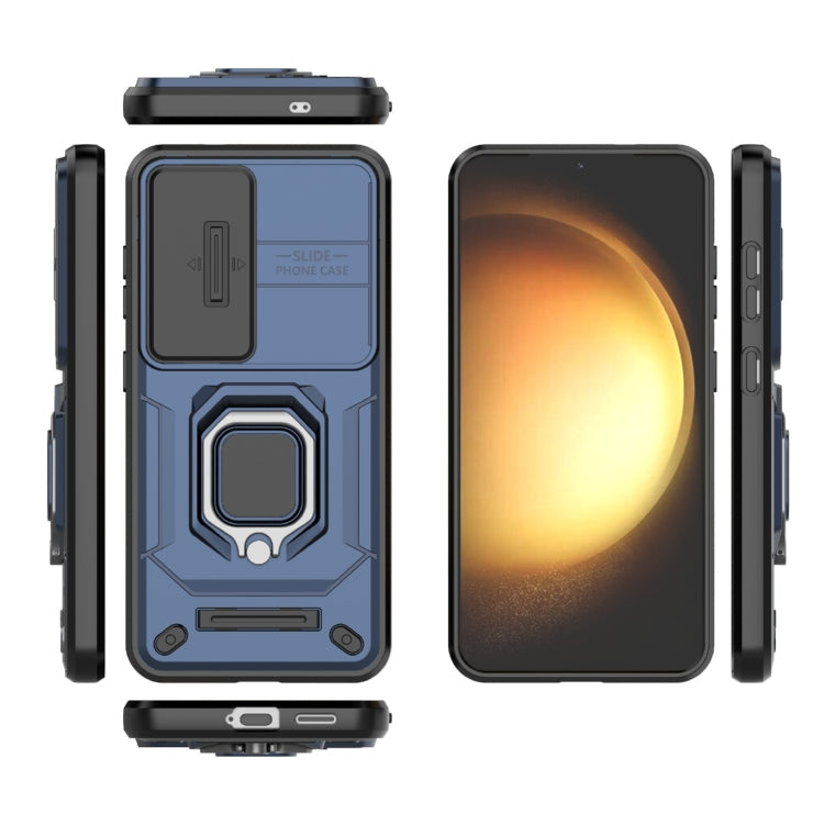 For Samsung Galaxy S25 5G Sliding Camshield TPU + PC Shockproof Phone Case with Holder