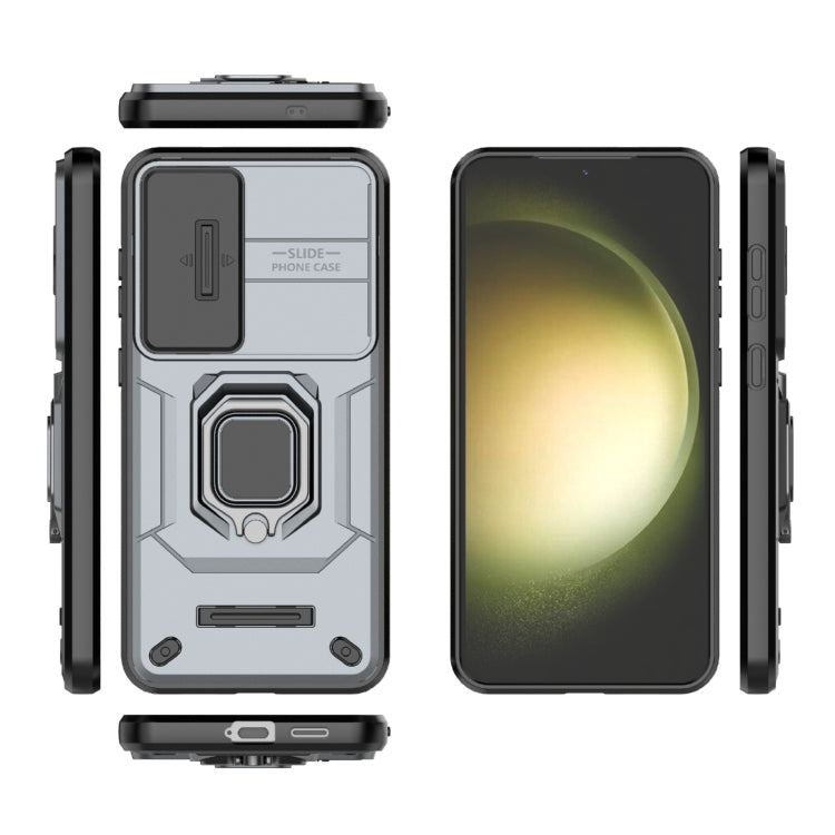 For Samsung Galaxy S25+ 5G Sliding Camshield TPU + PC Shockproof Phone Case with Holder