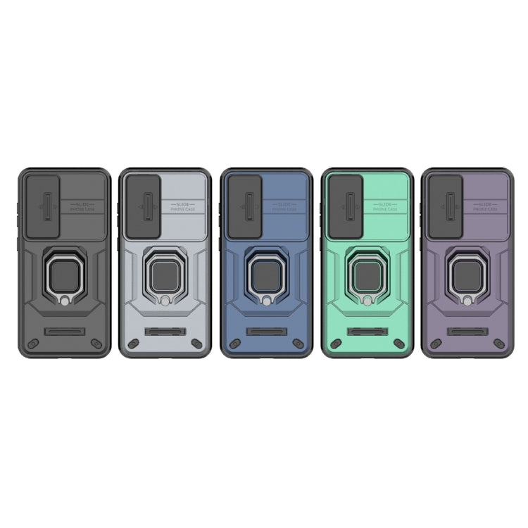 For Samsung Galaxy S25+ 5G Sliding Camshield TPU + PC Shockproof Phone Case with Holder