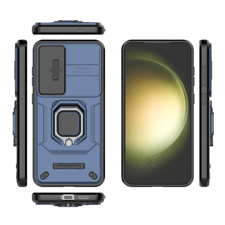 For Samsung Galaxy S25+ 5G Sliding Camshield TPU + PC Shockproof Phone Case with Holder