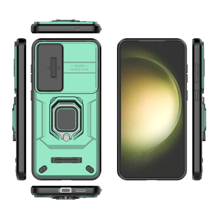 For Samsung Galaxy S25+ 5G Sliding Camshield TPU + PC Shockproof Phone Case with Holder