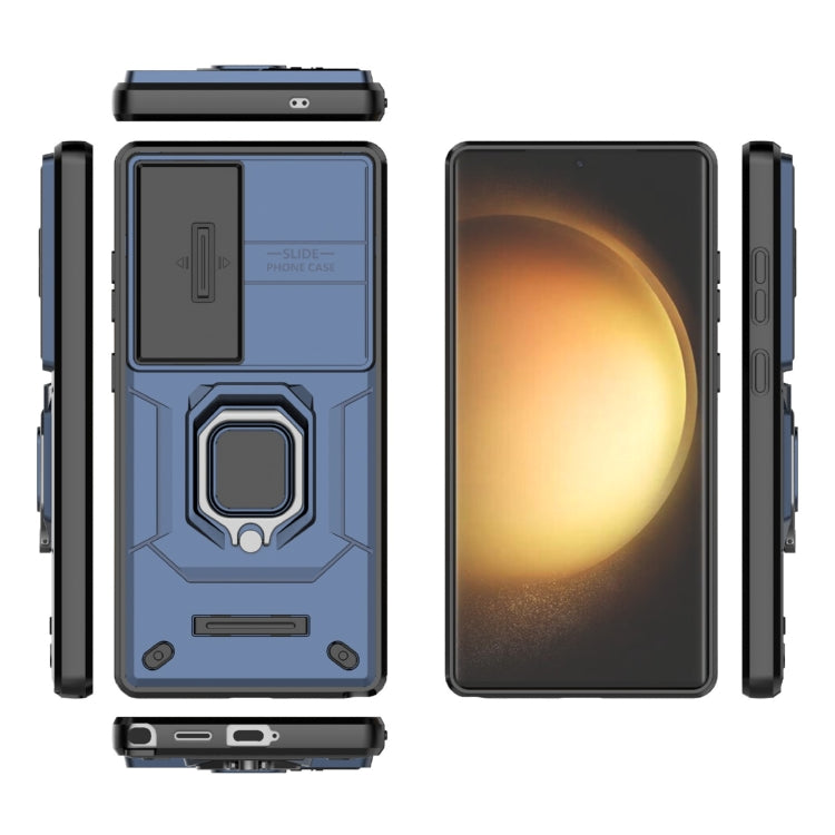 For Samsung Galaxy S25 Ultra 5G Sliding Camshield TPU + PC Shockproof Phone Case with Holder
