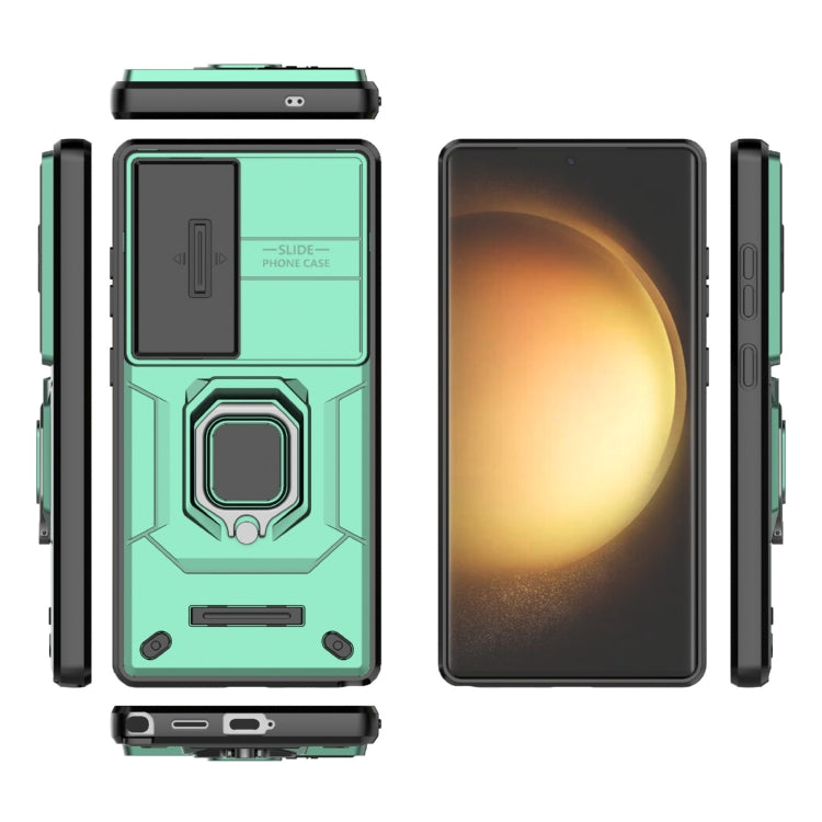 For Samsung Galaxy S25 Ultra 5G Sliding Camshield TPU + PC Shockproof Phone Case with Holder