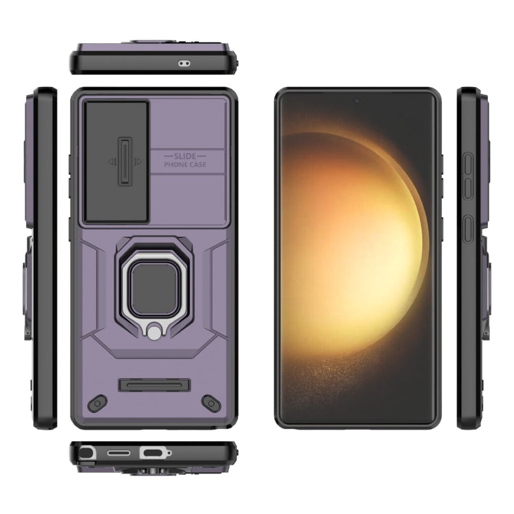 For Samsung Galaxy S25 Ultra 5G Sliding Camshield TPU + PC Shockproof Phone Case with Holder