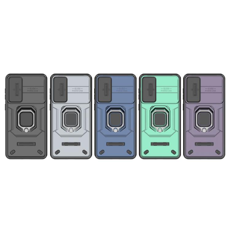 For Samsung Galaxy S25 Edge 5G Sliding Camshield TPU + PC Shockproof Phone Case with Holder