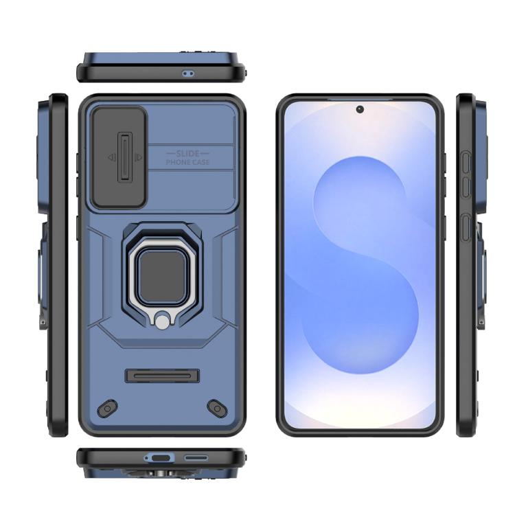 For Samsung Galaxy S25 Edge 5G Sliding Camshield TPU + PC Shockproof Phone Case with Holder