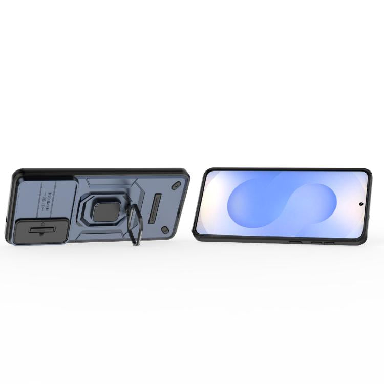 For Samsung Galaxy S25 Edge 5G Sliding Camshield TPU + PC Shockproof Phone Case with Holder