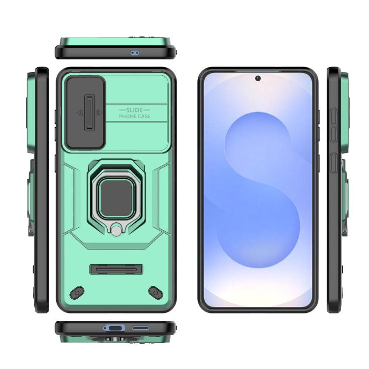 For Samsung Galaxy S25 Edge 5G Sliding Camshield TPU + PC Shockproof Phone Case with Holder