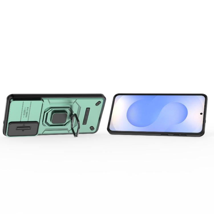 For Samsung Galaxy S25 Edge 5G Sliding Camshield TPU + PC Shockproof Phone Case with Holder