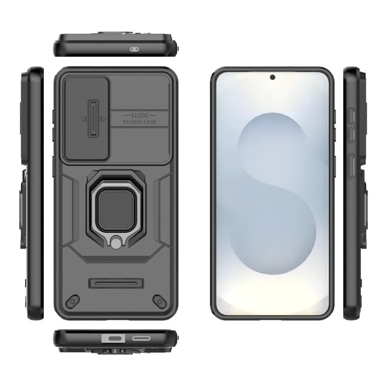 For Samsung Galaxy S26+ 5G Sliding Camshield TPU + PC Shockproof Phone Case with Holder