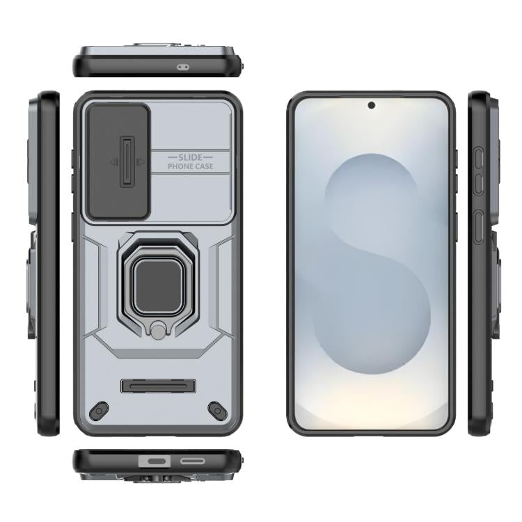 For Samsung Galaxy S26+ 5G Sliding Camshield TPU + PC Shockproof Phone Case with Holder