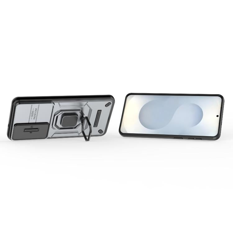 For Samsung Galaxy S26+ 5G Sliding Camshield TPU + PC Shockproof Phone Case with Holder