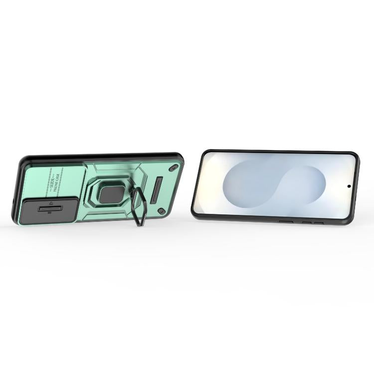 For Samsung Galaxy S26+ 5G Sliding Camshield TPU + PC Shockproof Phone Case with Holder