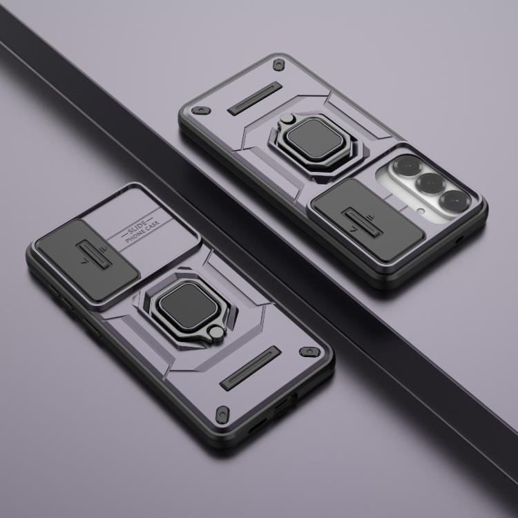 For Samsung Galaxy S26+ 5G Sliding Camshield TPU + PC Shockproof Phone Case with Holder
