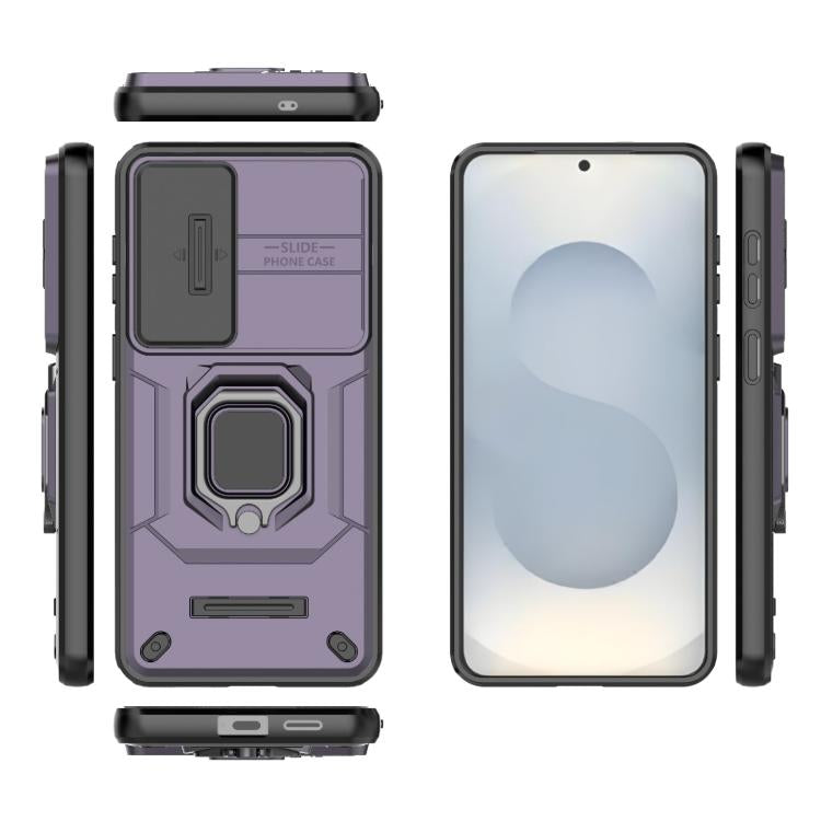 For Samsung Galaxy S26+ 5G Sliding Camshield TPU + PC Shockproof Phone Case with Holder