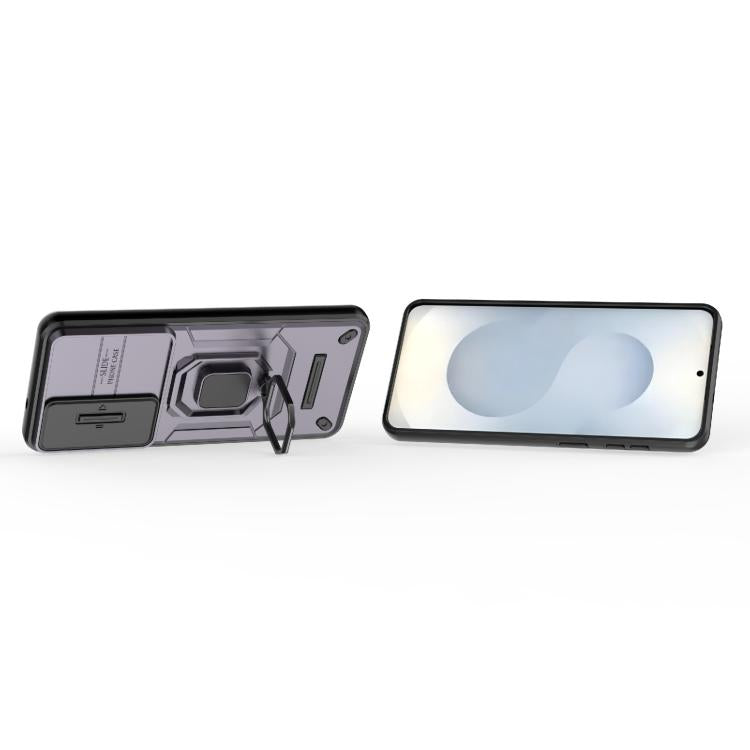 For Samsung Galaxy S26+ 5G Sliding Camshield TPU + PC Shockproof Phone Case with Holder