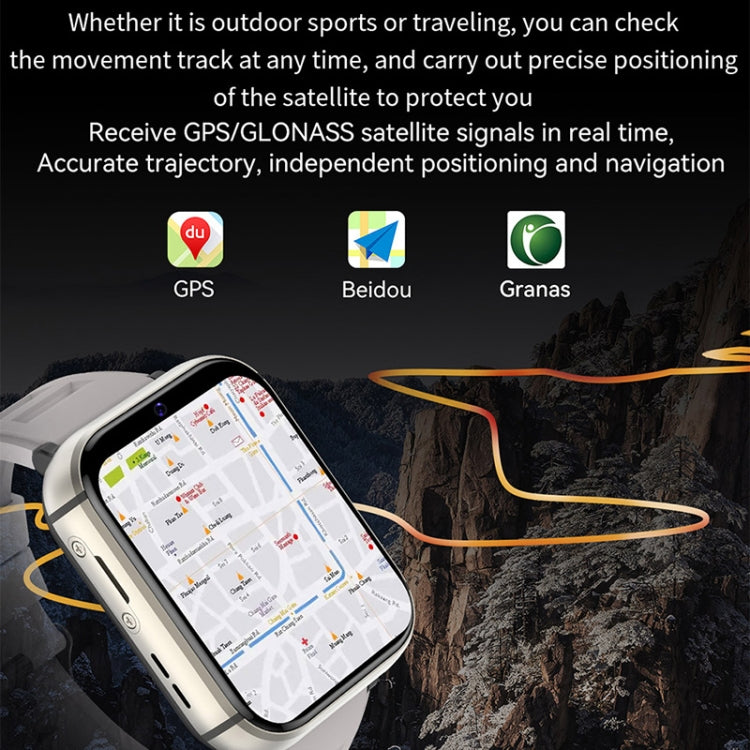 UNIWA DM66 4G Calling Smart Watch, 2GB+16GB, 1.99 inch IPS Screen Android 9.0 Support WiFi GPS