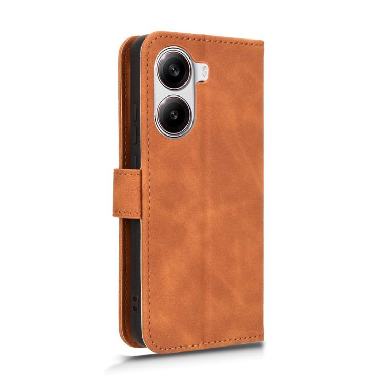 For Xiaomi Poco X7 Pro / Redmi Turbo 4 Skin Feel Magnetic Flip Leather Phone Case