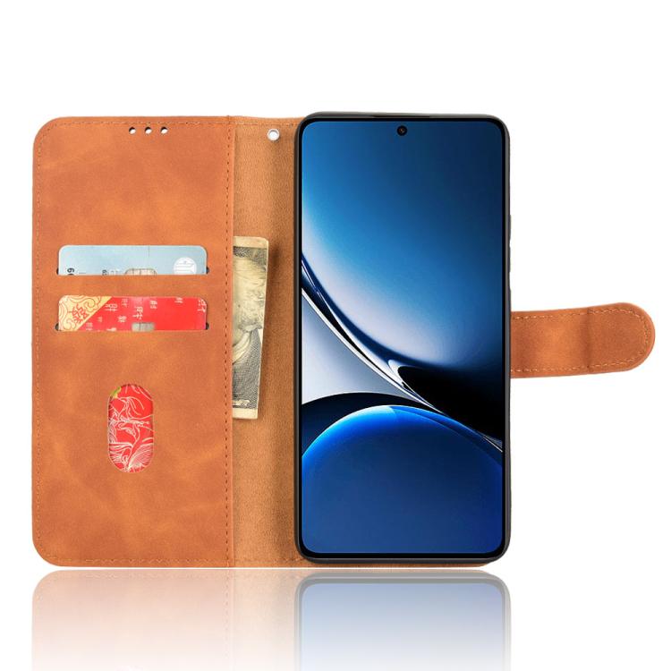 For Xiaomi Poco X7 Pro / Redmi Turbo 4 Skin Feel Magnetic Flip Leather Phone Case