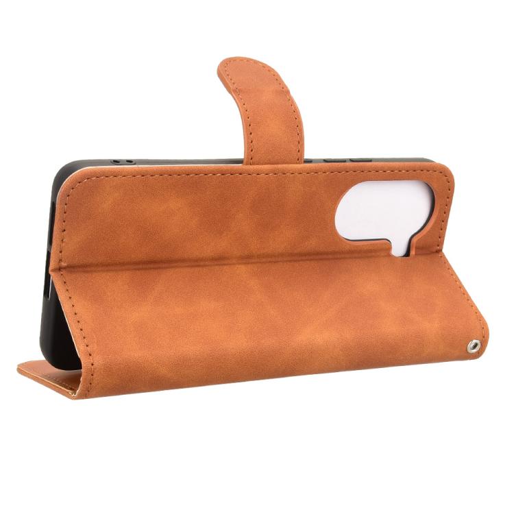 For Xiaomi Poco X7 Pro / Redmi Turbo 4 Skin Feel Magnetic Flip Leather Phone Case