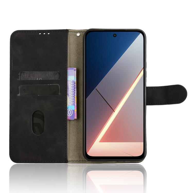 For Xiaomi Poco M7 4G 171mm Skin Feel Magnetic Flip Leather Phone Case