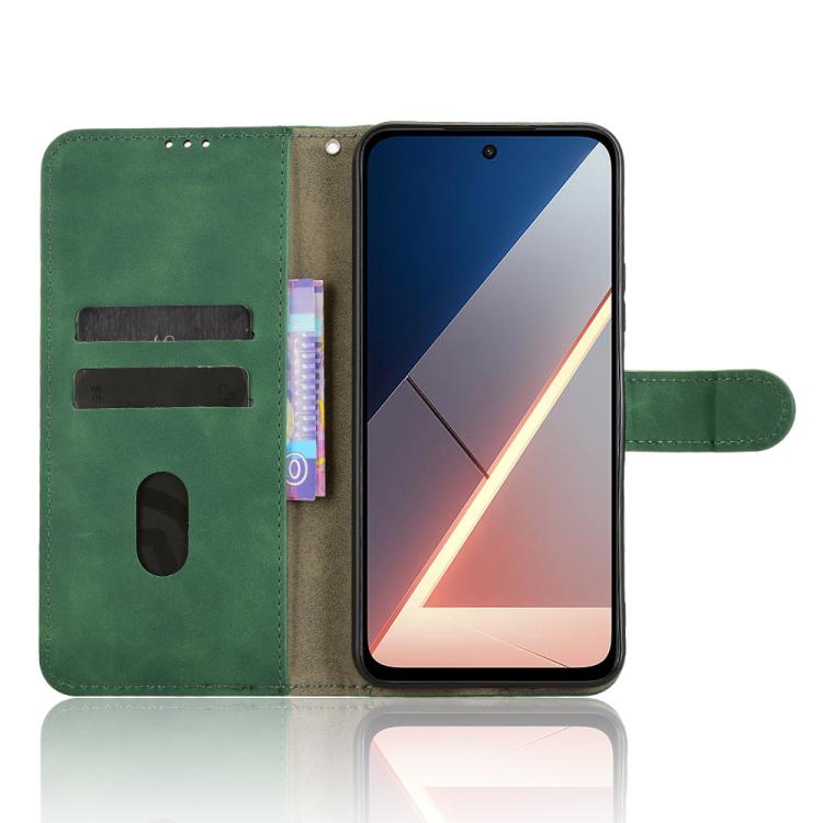 For Xiaomi Poco M7 4G 171mm Skin Feel Magnetic Flip Leather Phone Case