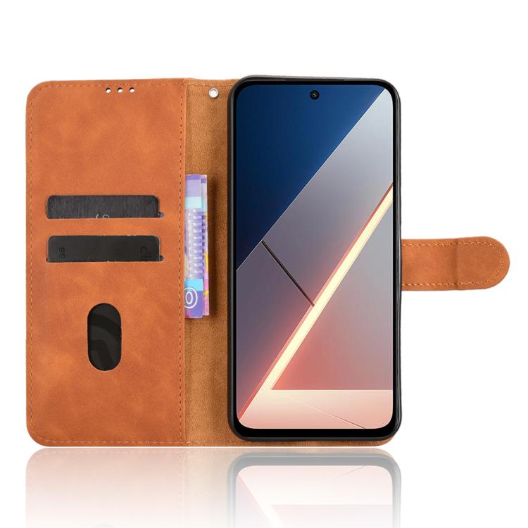 For Xiaomi Poco M7 4G 171mm Skin Feel Magnetic Flip Leather Phone Case